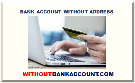 BANK ACCOUNT WITHOUT ADDRESS WITHOUT PROOF OF RESIDENCY