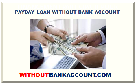 PAYDAY LOAN WITHOUT BANK ACCOUNT